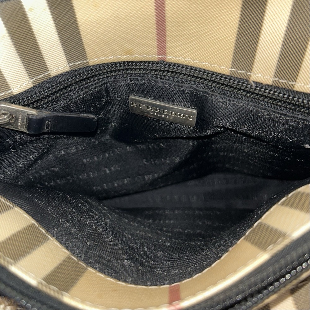 Burberry Yellow Tan Plaid Tote with Black Handles - Picture 6 of 7